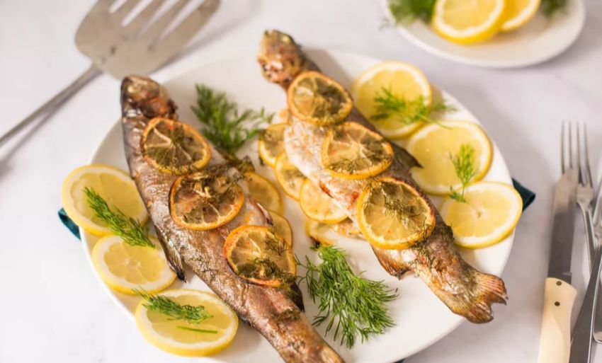 Citromos pisztráng sütőben recept